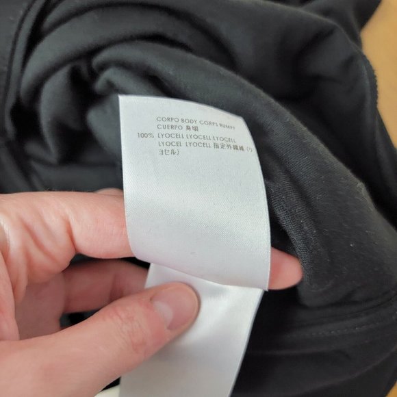 McQ by Alexander McQueen Long Sleeve Asymmetrical Dress Zipper Black Size Small - Picture 10 of 11